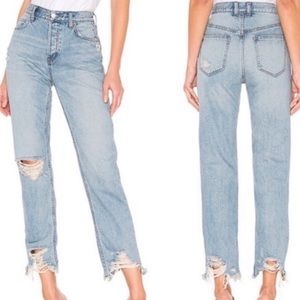 FreePeople Chewed Up Straight Leg Jeans